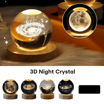 3D Luminous Night Crystal